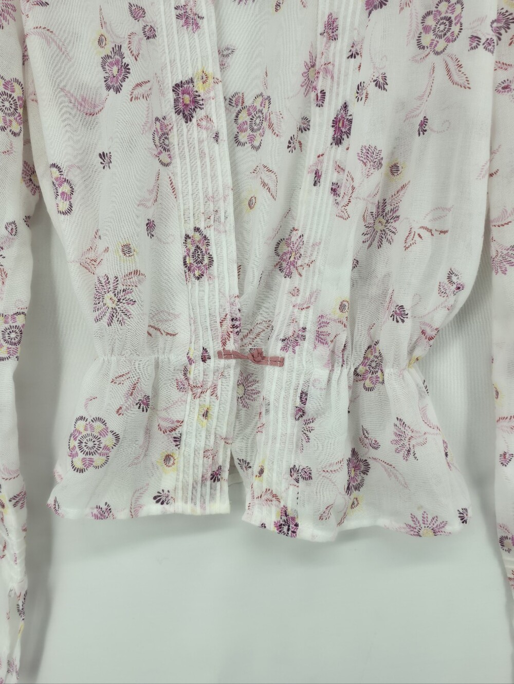 Vintage Onion Romantic Bohemian Sheer Floral Bell Sleeve Fairycore Y2K Blouse S - Picture 5 of 16